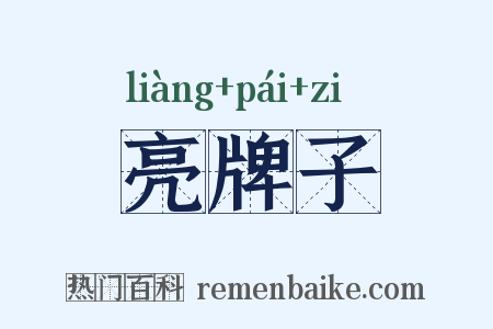 亮牌子是什么意思的图片